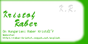 kristof raber business card